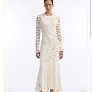 Elegant Brown Knit Maxi Dress